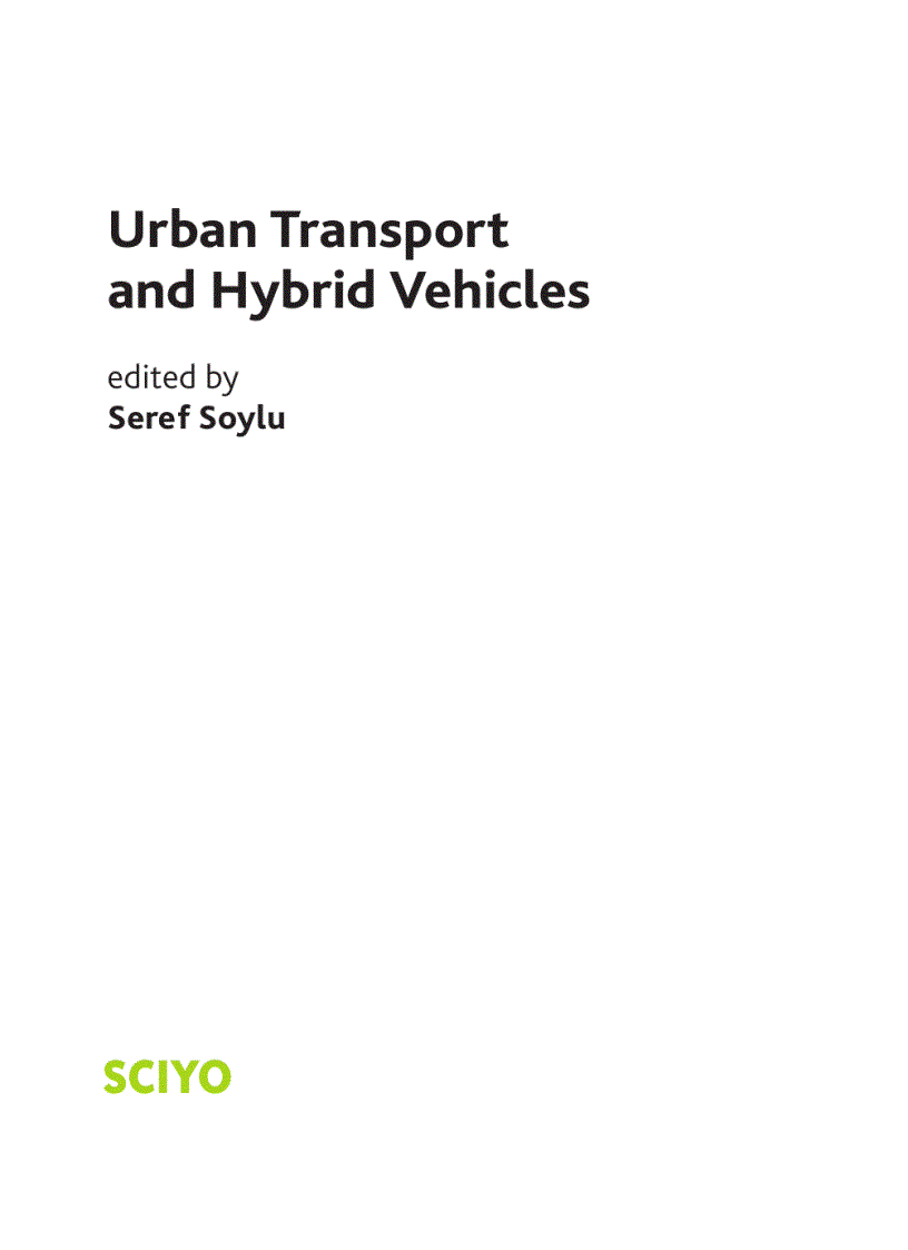 Urban Transport and Hybrid Vehicles