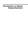 Introduction to Marine Biogeochemistry