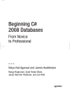 Beginning C Sharp 2008 Databases From Novice to Professional Jan 2008