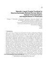 New Developments in Liquid Crystals 1