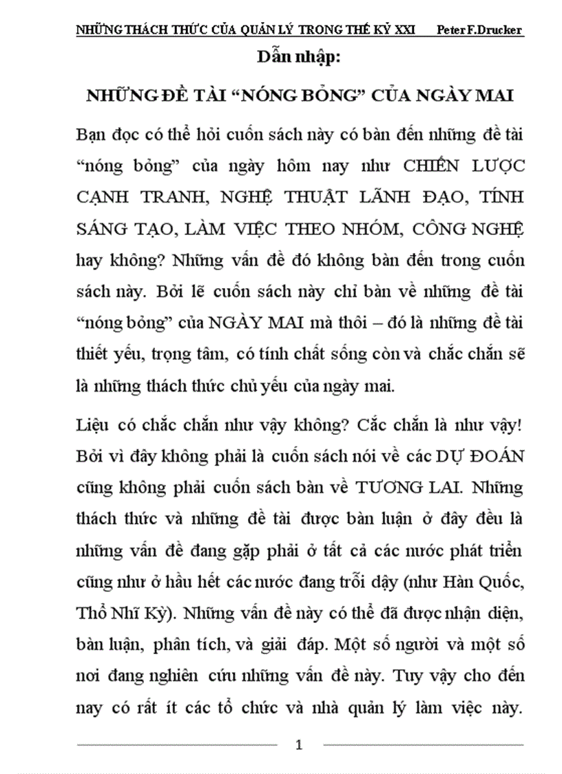 Những Thách Thức Của Quản Lý Trong Thế Kỷ 21