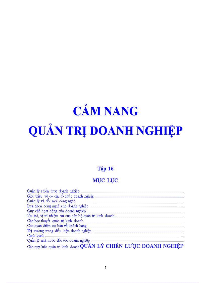 Cẩm nang quản trị doanh nghiệp 16