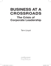 Business at a Crossroads The Crisis of Corporate Leadership