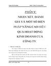 Tiểu Luận Phân tích tình hình hoạt động kinh doanh tại công ty TNHH 1TV