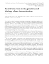 The Genetics and Biology of Sex Determination