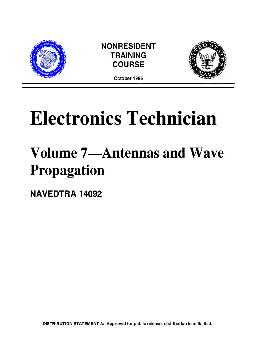 Electronics Technician Volume7 Antennas and Wave Propagation