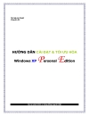 Cài đặt và tối ưu hóa windows xp