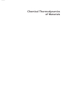 Chemical Thermodynamics of Materials Macroscopic and Microscopic Aspects