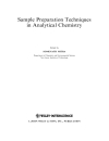 Sample Preparation Techniques in Analytical Chemistry