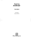 Beginning JavaScript 3rd Edition