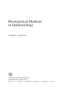 Biostatistical Methods in Epidemiology