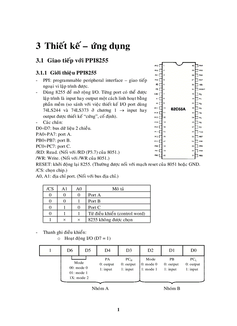 Giao Tiếp Với PPI8255