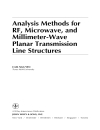 Analysis Methods for RF Micro and Millimeterwave Planar Transmission Line Structures