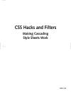 CSS Hacks and Filters Making Cascading Stylesheets Work