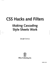 CSS Hacks and Filters Making Cascading Stylesheets Work