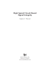 High Speed Circuit Board Signal Integrity