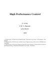 High Performance Control