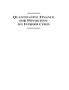 Quantitative Finance for Physicists An Introduction