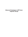 Advanced Techniques in RF Power Amplifier Design