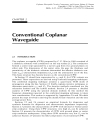 Coplanar Waveguide Circuits Components and Systems