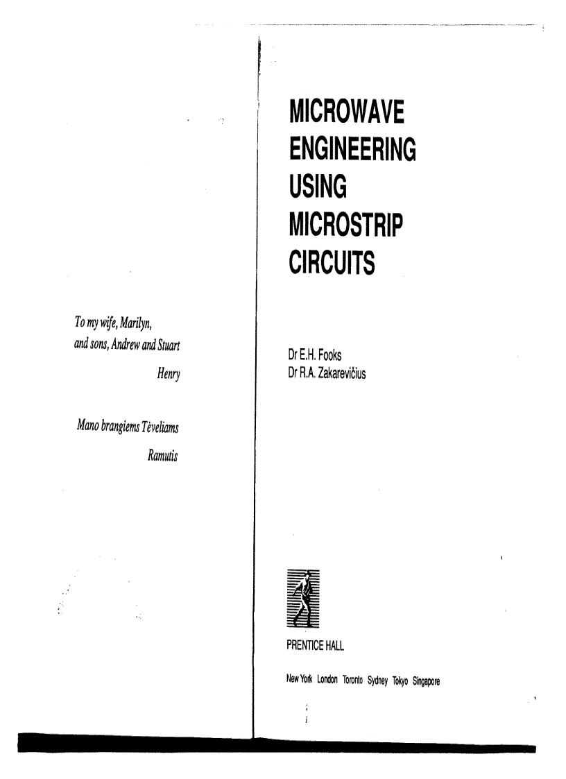 Microwave Engineering Using Microstrip Circuits