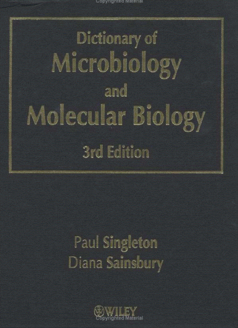 Dictionary of Microbiology and Molecular Biology 3rd edition