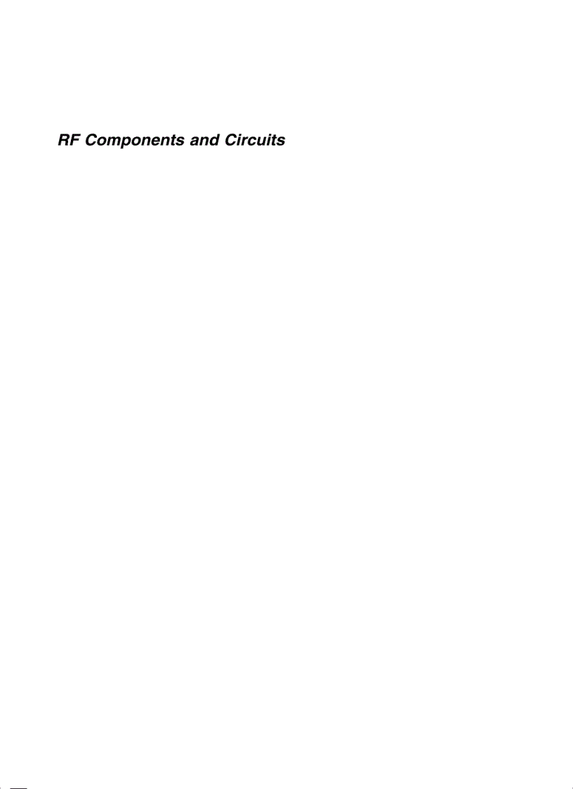 RF Components and Circuits