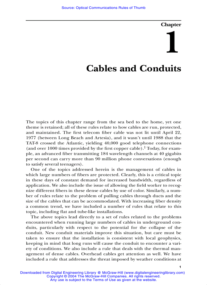 Optical Communications Rules of Thumb