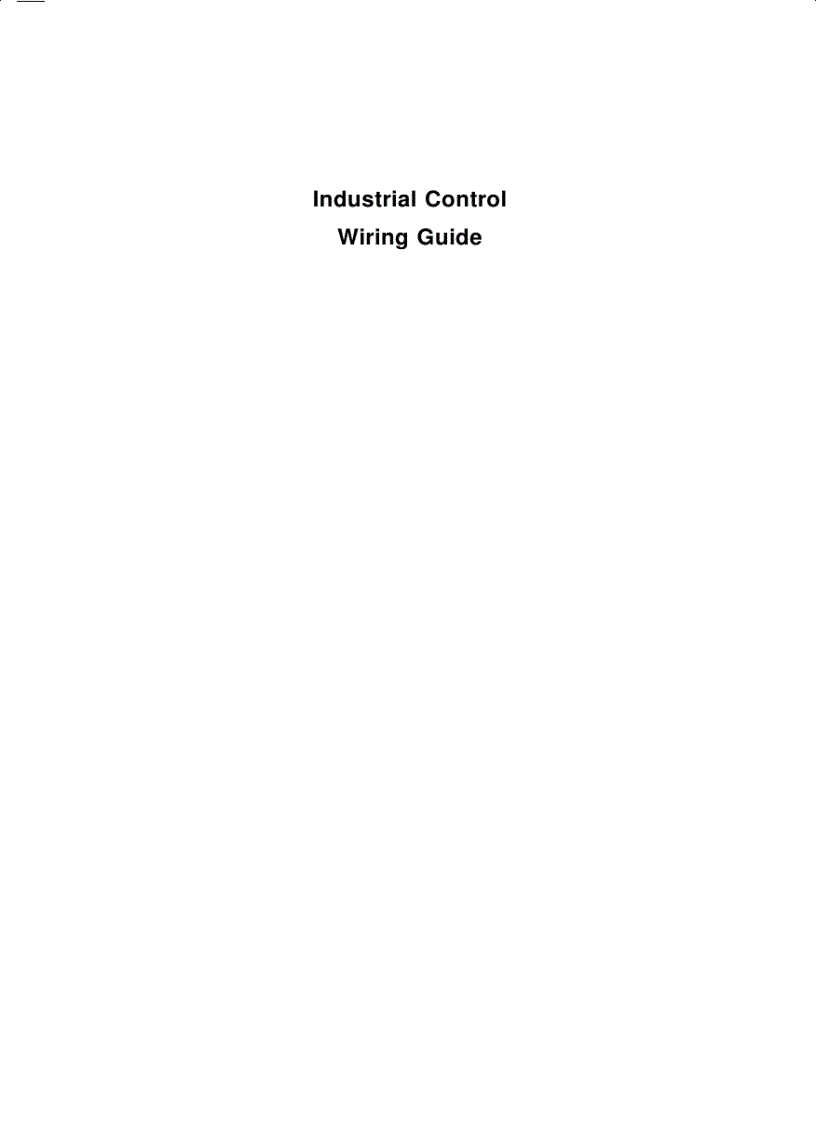 Industrial Control Wiring Guide