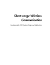 Short Range Wireless Communication Fundamentals of RF System Design and Application