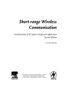 Short Range Wireless Communication Fundamentals of RF System Design and Application