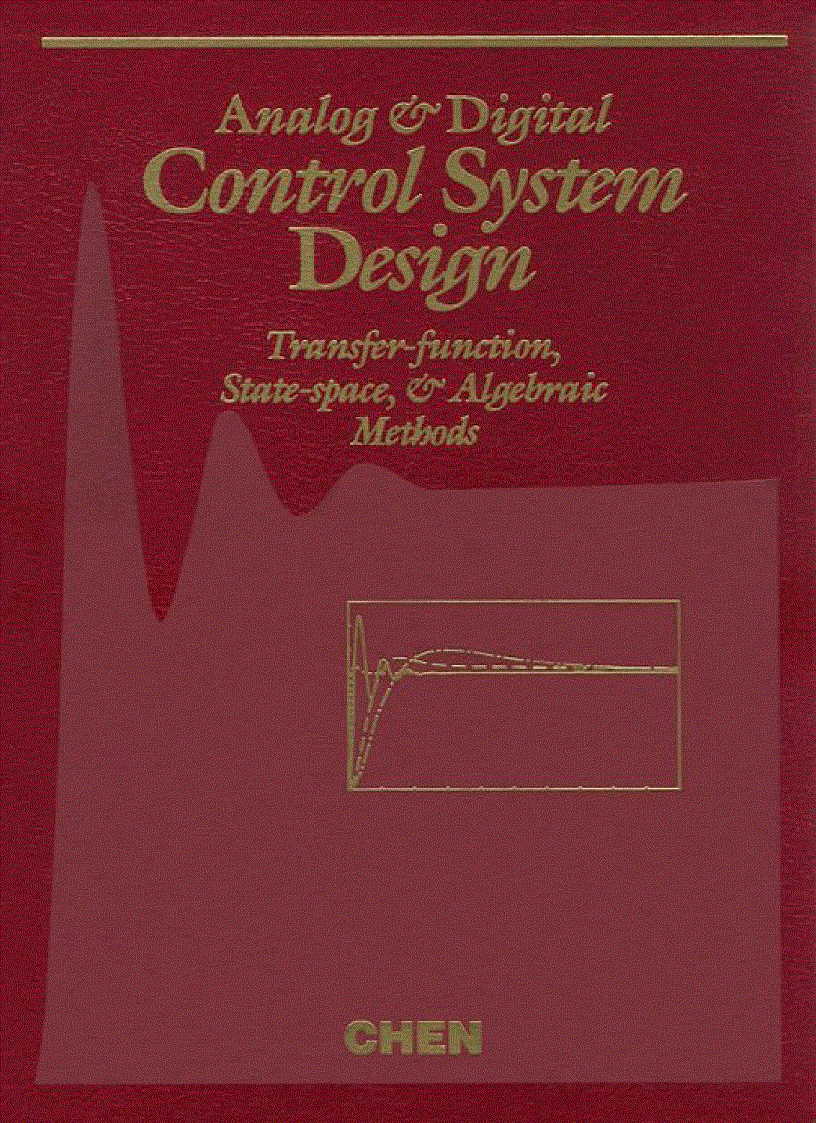 Analog and Digital Control System Design Transfer Function State Space and Algebraic Methods