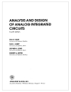 Analysis and Design of Analog Integrated Circuits 4th Edition