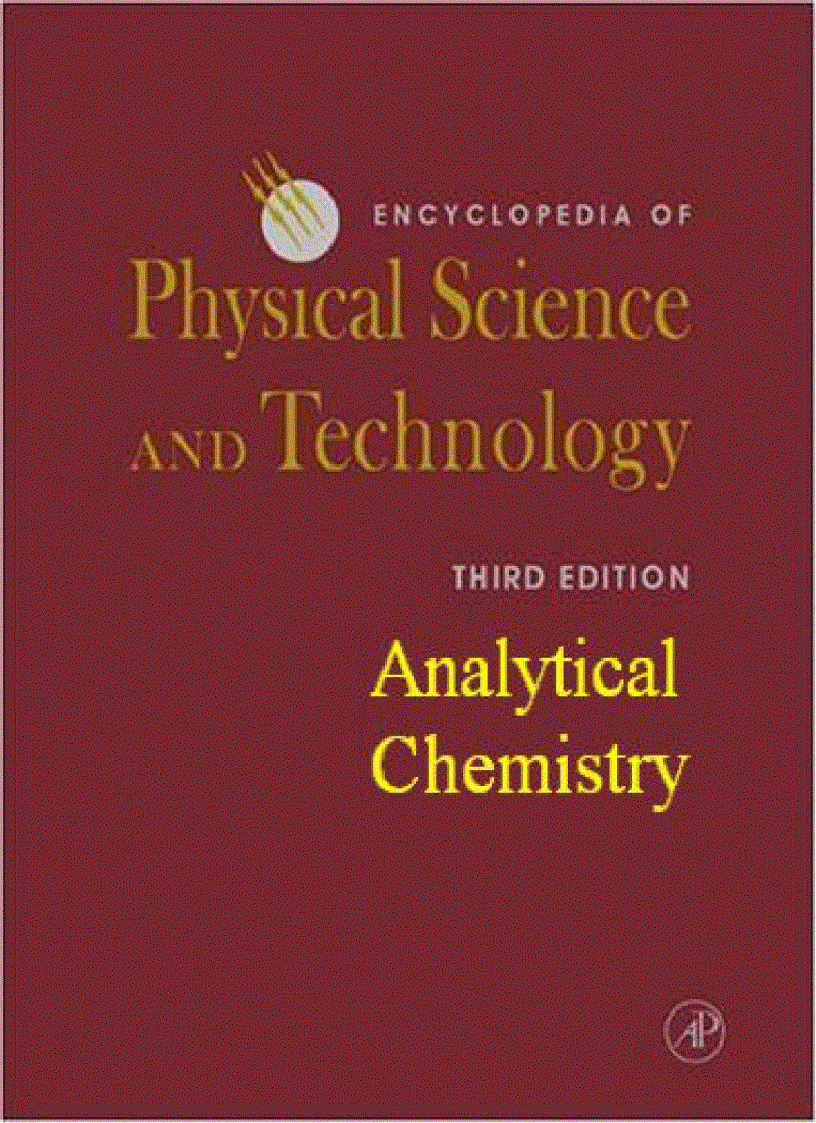 Encyclopedia Of Physical Science And Technology 3E Analytical Chemistry