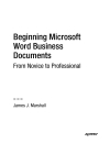 Beginning Microsoft Word Business Documents Beginning from Novice to Professional