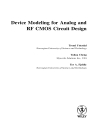 Device Modeling For Analog And RF CMOS Circuit Design