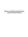 Defense and Detection Strategies against Internet Worms