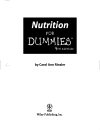 Nutrition For Dummies 4th Edition