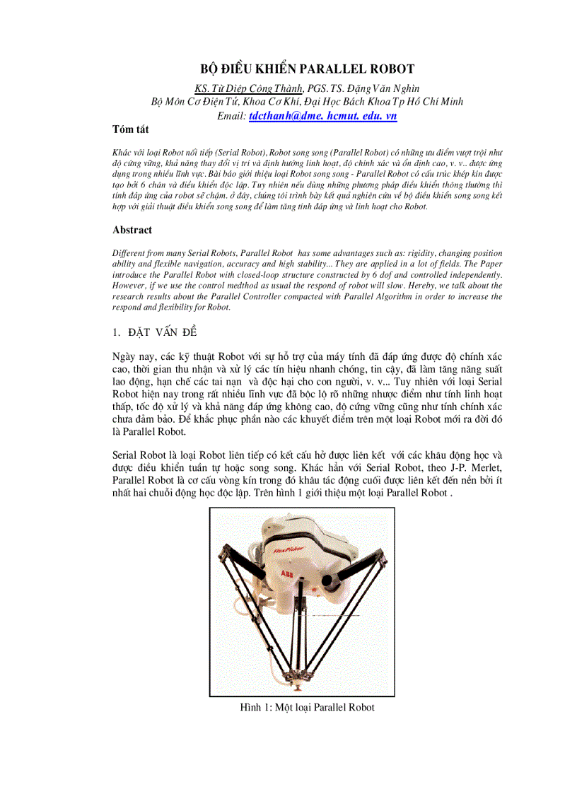 Bộ Điều Khiển PARALLEL ROBOT