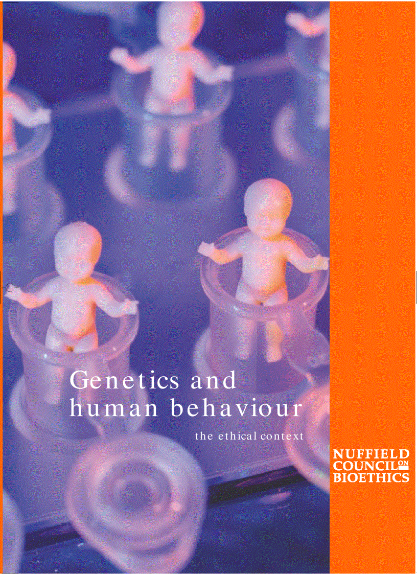 Genetics and human behaviour the ethical context