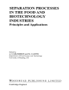 Separation Processes In The Food Biotechnology Industries