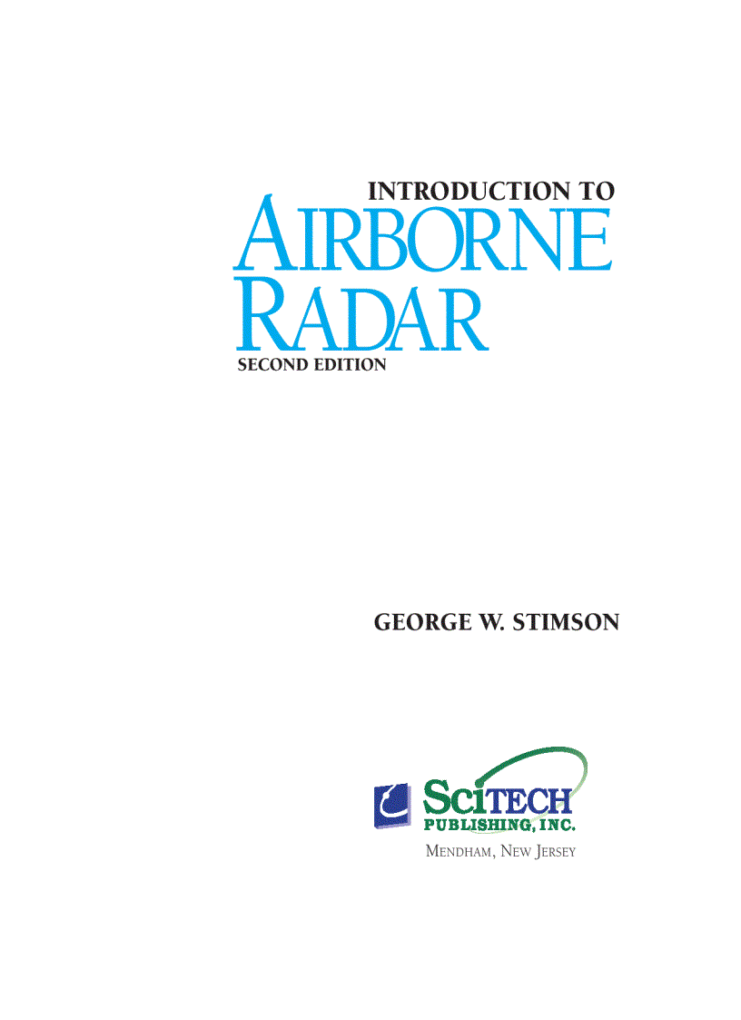 Introduction to Airborne Radar Second Edition