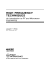 High Frequency Techniques An Introduction to RF and Microwave Engineering