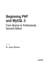 Beginning PHP and MySQL 5 From Novice to Professional Second Edition