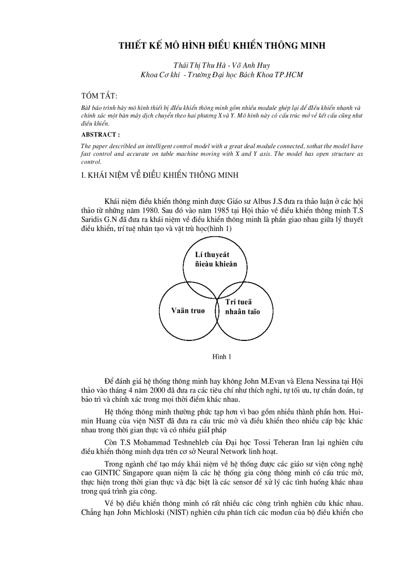 Thiết Kế Mô Hình Điều Khiển Thông Minh 1