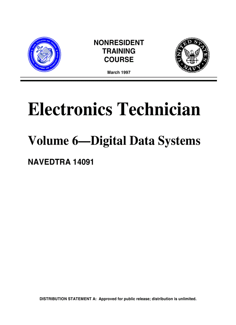 Electronics Technician Volume 6 Digital Data Systems