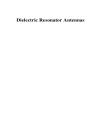 Dielectric Resonator Antennas