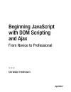 Beginning JavaScript with DOM Scripting and Ajax From Novice to Professional