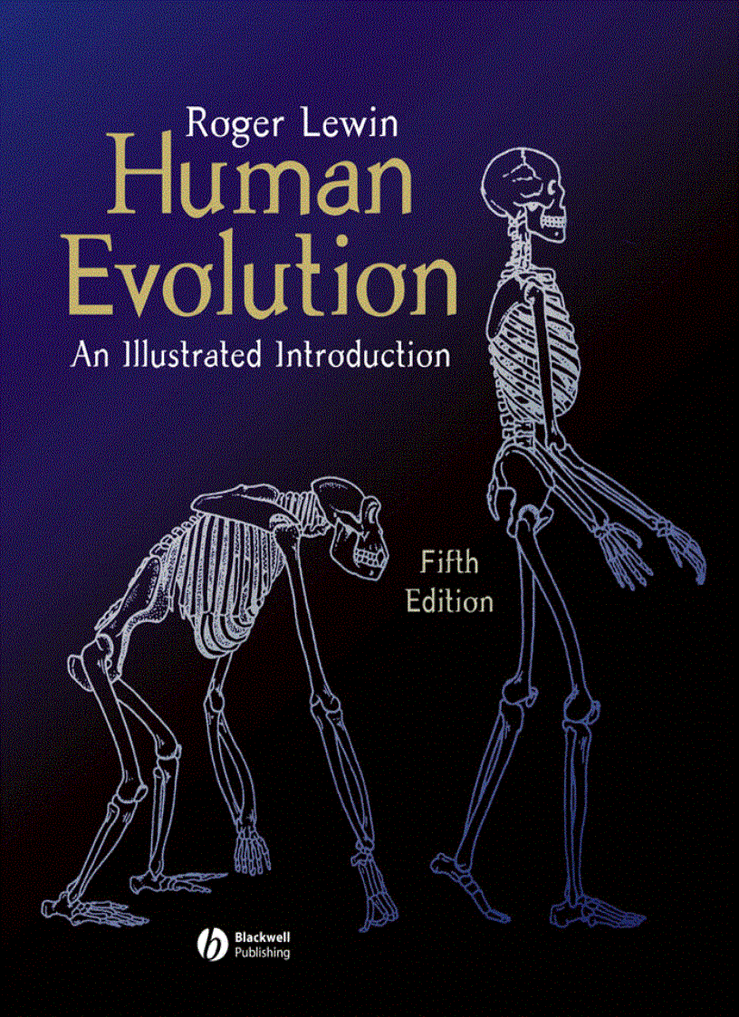 Human Evolution An Illustrated Introduction 5th Edition