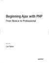 Beginning Ajax with PHP From Novice to Professional